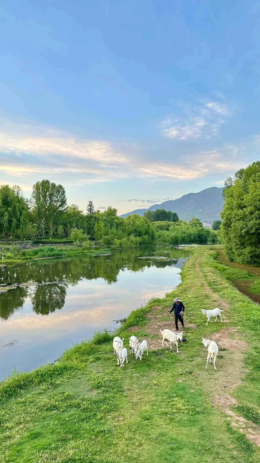 Everyday rural life beside the river in Shaxi