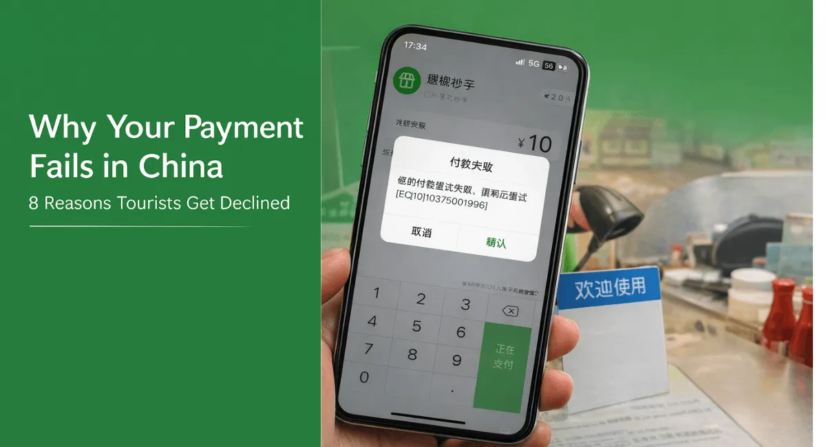 Cover Image for Why Your Payment Fails in China: 8 Common Reasons for Foreigners