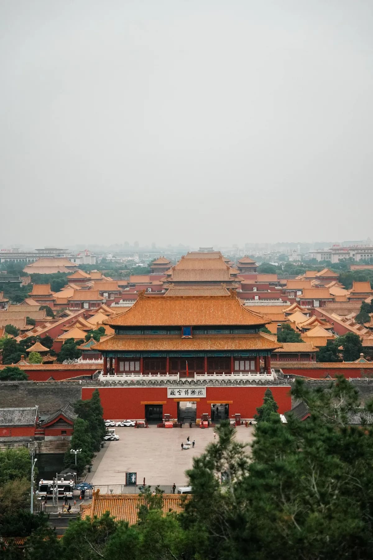 Forbidden City rooftops from Jingshan Park, Beijing