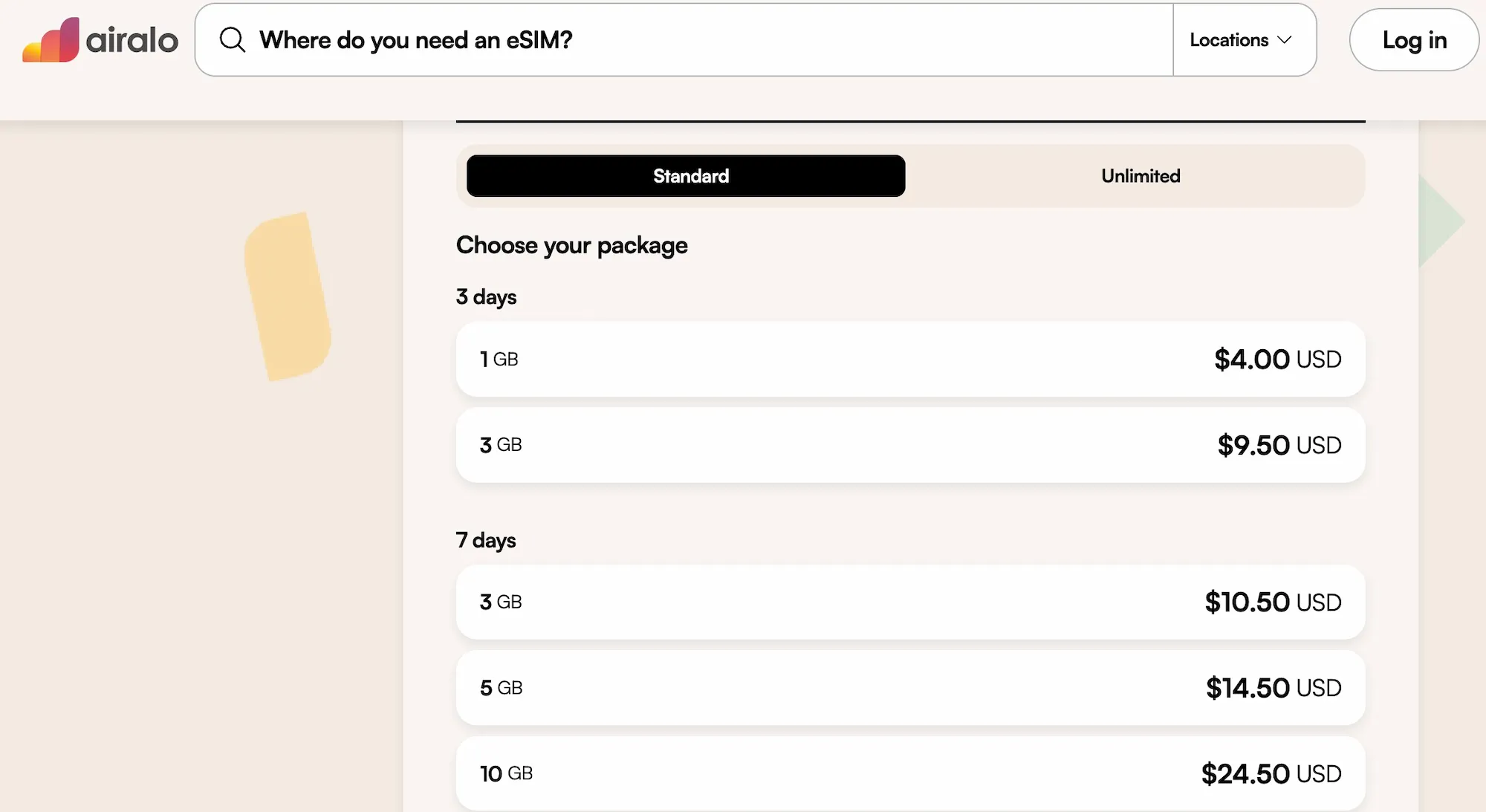 airalo china esim plan example