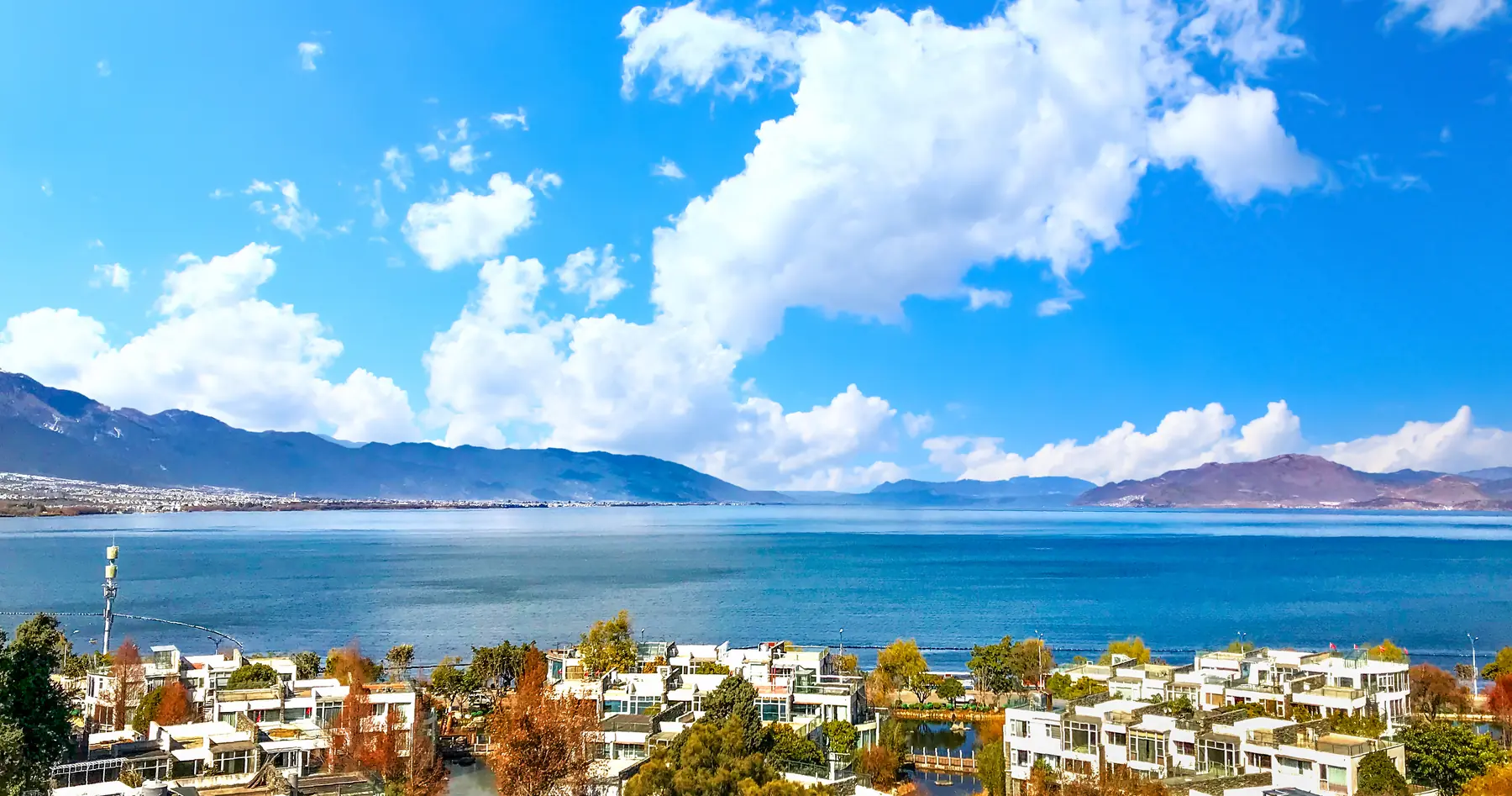 Erhai Lake and the Cangshan mountains near Dali